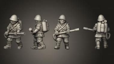 Military figurines INFANTRY FLAMETHROWER B 3d model