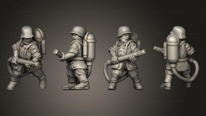 Military figurines (INFANTRY FLAMETHROWER GER B, STKW_8041) 3D models for cnc