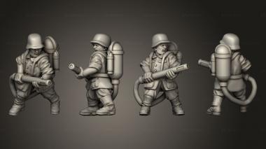 Military figurines INFANTRY FLAMETHROWER GER B 3d model