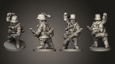 Military figurines INFANTRY GER RIFLEMAN H BASE 3d model