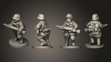 Military figurines INFANTRY GER RIFLEMAN J BASE 3d model