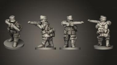 Military figurines INFANTRY GER RIFLEMAN K BASE 3d model