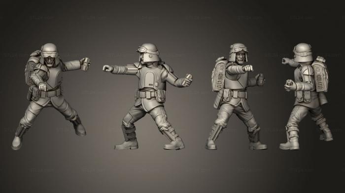 Military figurines (infantry grenadier backpack, STKW_8063) 3D models for cnc