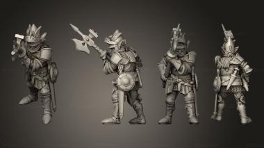Military figurines Infantry Heavy Elfs 02 3d model