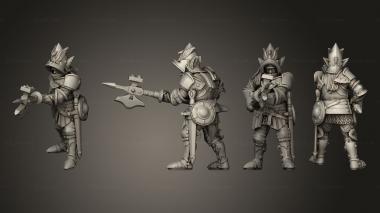 Military figurines Infantry Heavy Elfs 04 3d model