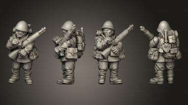 Military figurines INFANTRY IJA OBSERVER B 3d model