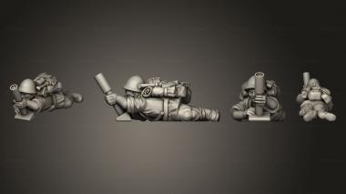 Military figurines INFANTRY KM GUNNER 3d model