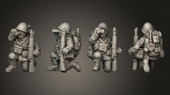 Military figurines (INFANTRY LC OBSERVER, STKW_8089) 3D models for cnc