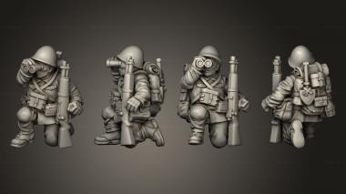 Military figurines INFANTRY LC OBSERVER 3d model