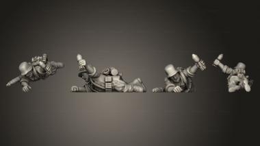 Military figurines INFANTRY LIGHT MORTAR GER LM ASSISTANT 3d model