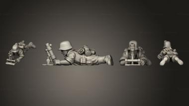Military figurines INFANTRY LIGHT MORTAR GER LM GUNNER 3d model