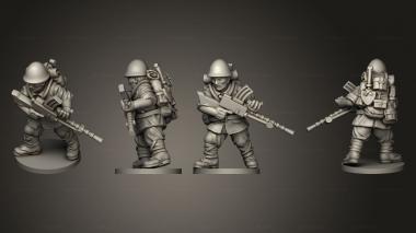 Military figurines INFANTRY LMG 15 GUNNER 3d model