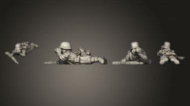 Military figurines INFANTRY LMG GER ASSISTANT 3d model