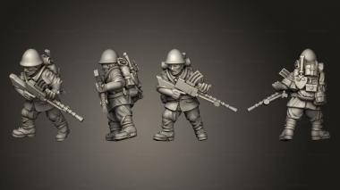 Military figurines INFANTRY LMG GUNNER 3d model