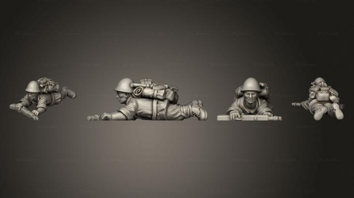 Military figurines (INFANTRY MMG ASSISTANT, STKW_8105) 3D models for cnc