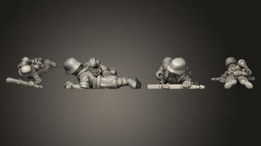Military figurines INFANTRY MMG GER ASSISTANT 3d model