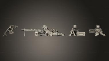 Military figurines INFANTRY MMG GER GUNNER 3d model