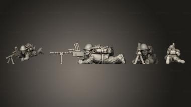Military figurines INFANTRY MMG GUNNER 3d model