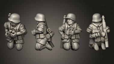 Military figurines INFANTRY MORTAR GER ASSISTANT A 3d model