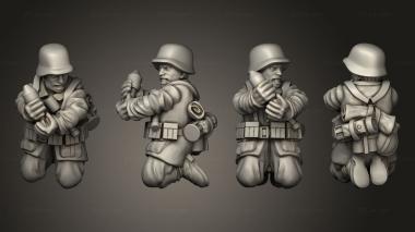 Military figurines INFANTRY MORTAR GER GUNNER 3d model
