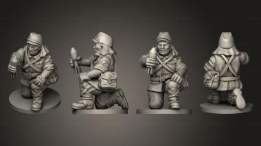 Military figurines INFANTRY MORTAR GUNNER 3d model