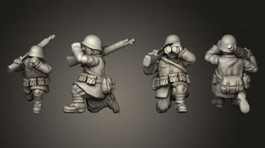 Military figurines INFANTRY OBSERVER A 3d model