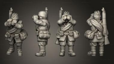 Military figurines INFANTRY OBSERVER B 3d model