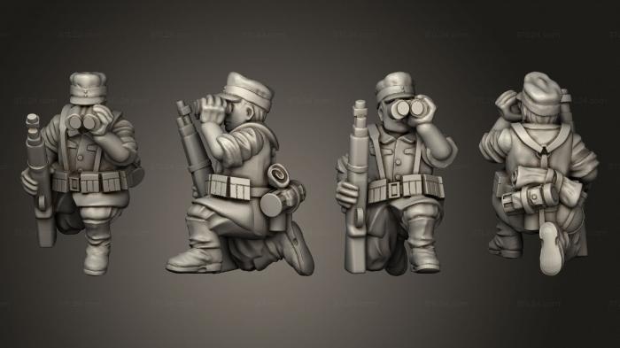 Military figurines (INFANTRY OBSERVERS GER OBSERVER B, STKW_8120) 3D models for cnc