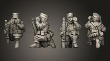 Military figurines INFANTRY OBSERVERS GER OBSERVER B 3d model