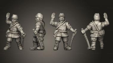 Military figurines INFANTRY OFFICER A 3d model