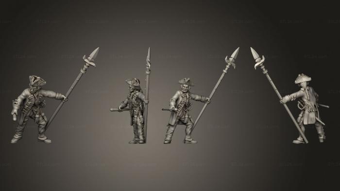 Military figurines (infantry officers 01, STKW_8123) 3D models for cnc