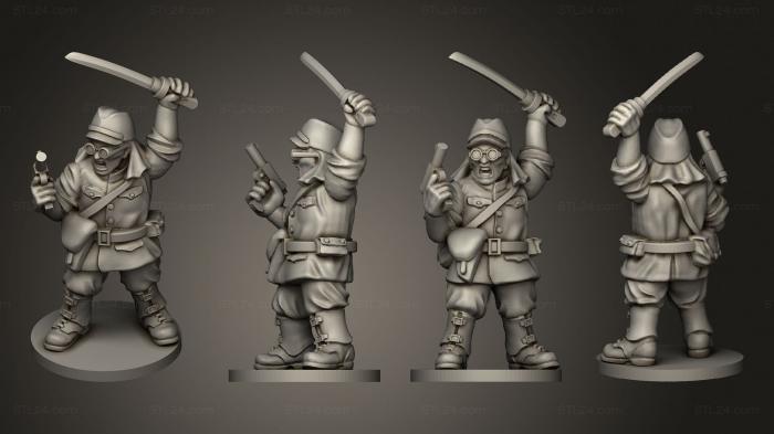 Military figurines (INFANTRY OFFICERS 15 KEMPEITAI A, STKW_8125) 3D models for cnc
