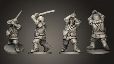 Military figurines INFANTRY OFFICERS 15 KEMPEITAI B 3d model