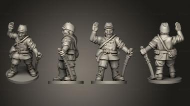 Military figurines INFANTRY OFFICERS 15 OFFICER A 3d model