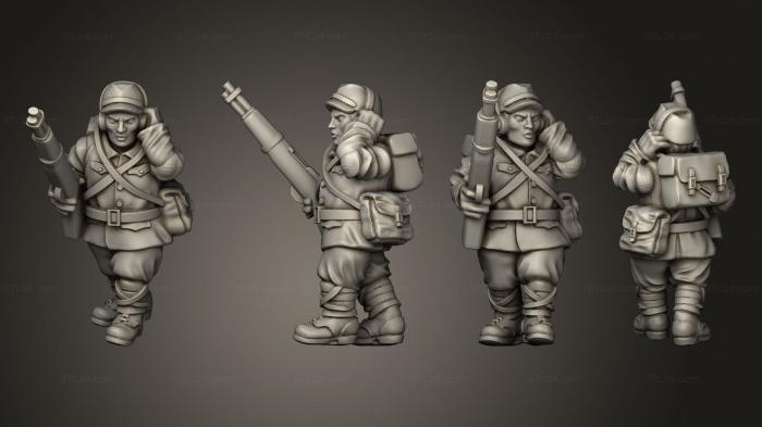 Military figurines (INFANTRY RADIO A, STKW_8132) 3D models for cnc