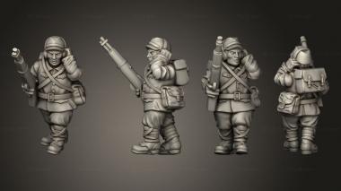 Military figurines INFANTRY RADIO A 3d model