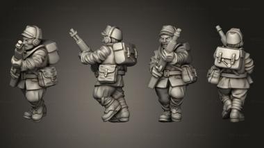 Military figurines INFANTRY RADIO B 3d model
