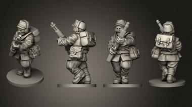 Military figurines INFANTRY RADIO OPERATORS 15 B 3d model