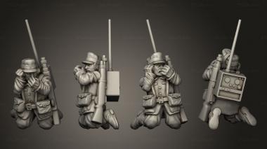 Military figurines INFANTRY RADIO OPERATORS GER B 3d model