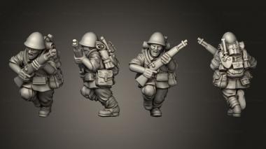 Military figurines INFANTRY RIFLEMAN A 3d model