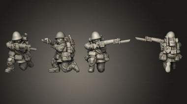 Military figurines INFANTRY RIFLEMAN E 3d model