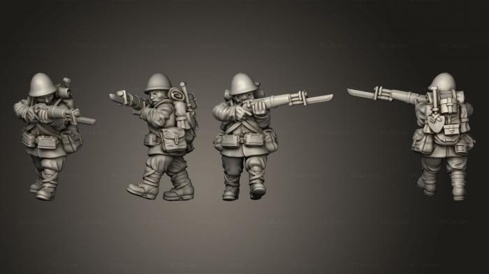 Military figurines (INFANTRY RIFLEMAN F, STKW_8143) 3D models for cnc