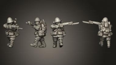 Military figurines INFANTRY RIFLEMAN F 3d model