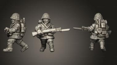 Military figurines INFANTRY RIFLEMAN L 3d model