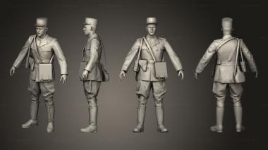 Military figurines Infantry Officer 3d model