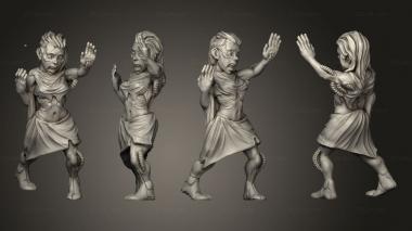 Military figurines Infected Female Based 3d model