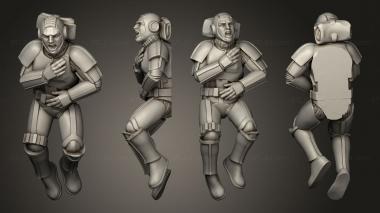Military figurines injured trooper 1 3d model