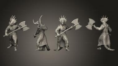 Military figurines inosaur Tribe Axe 3d model