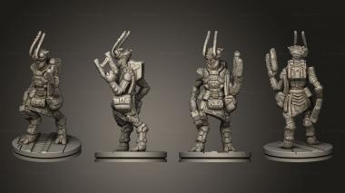 Military figurines Insectoid Scout Based 3d model