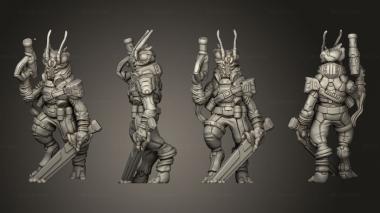 Military figurines Insectoid Warrior Based 3d model